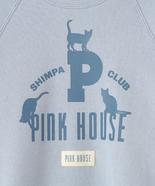 PINK HOUSE / ピンクハウス スウェット | キャットシルエットロゴプリントトレーナー | 詳細8