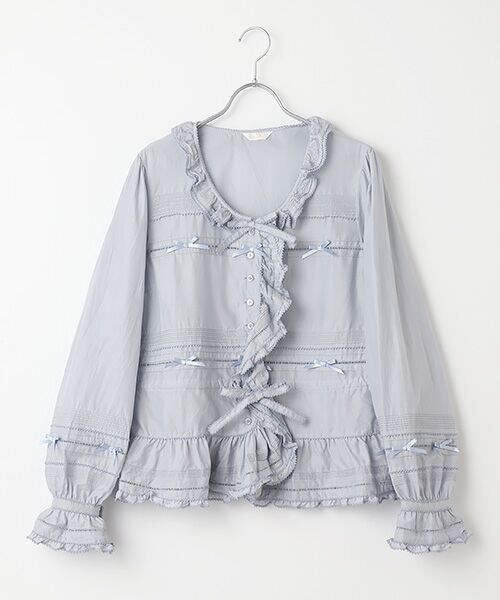 お得超歓迎Acka flill collar long blouse ワンピース