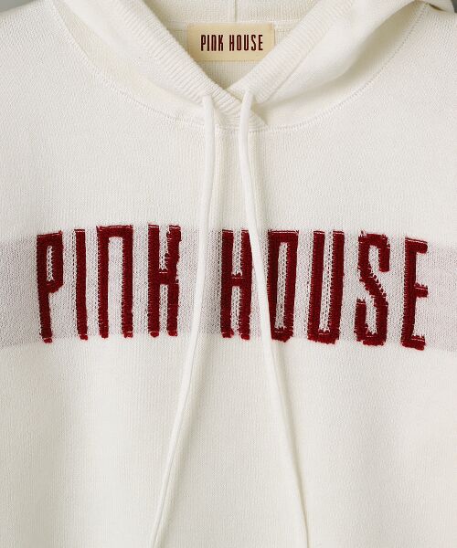 PINK HOUSE / ピンクハウス ニット・セーター | ロゴ入りニットパーカー | 詳細1