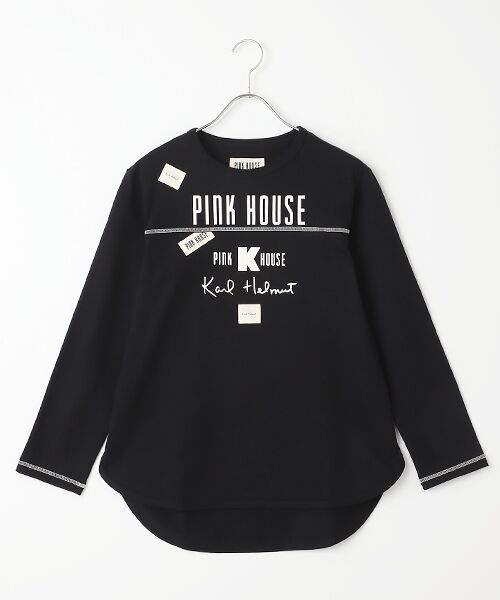 美品]PINKHOUSE ピンクハウス 長袖カットソー ブラック Lサイズ - rraa