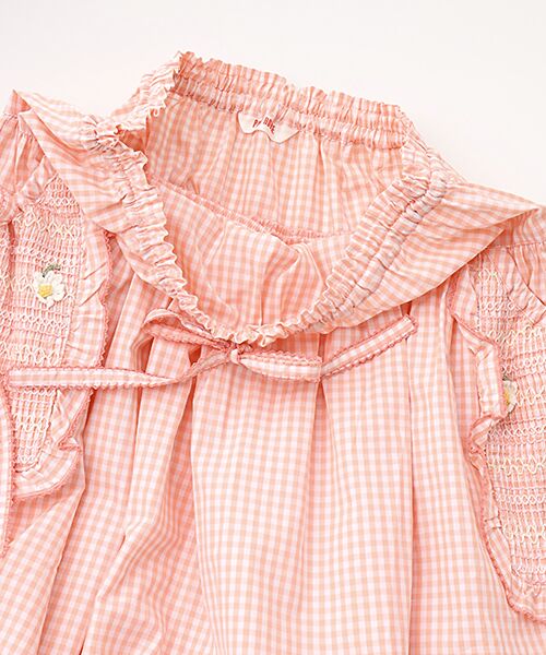 PINK HOUSE / ピンクハウス ロング・マキシ丈スカート | スモッキング刺繍使いギンガムチェックスカート | 詳細6