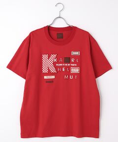 ロゴアップリケ使いTシャツ