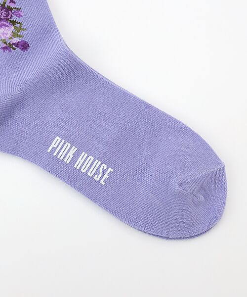 PINK HOUSE / ピンクハウス ソックス | マーブルローズ柄ソックス | 詳細1