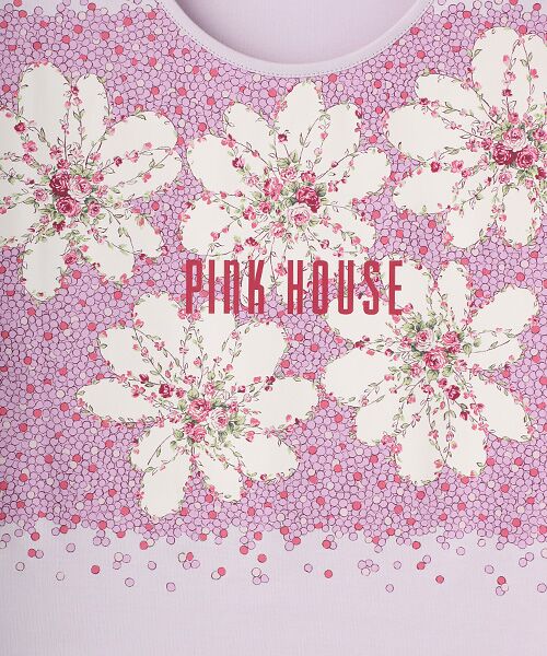 PINK HOUSE / ピンクハウス カットソー | マーブルローズプリント使いカットソー | 詳細7