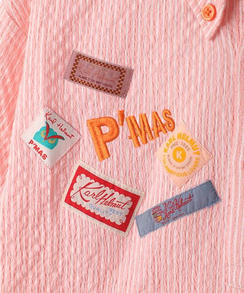PINK HOUSE / ピンクハウス ポロシャツ | 【P'MAS×Karl Helmut】ロゴ刺繍ストライプポロシャツ | 詳細3