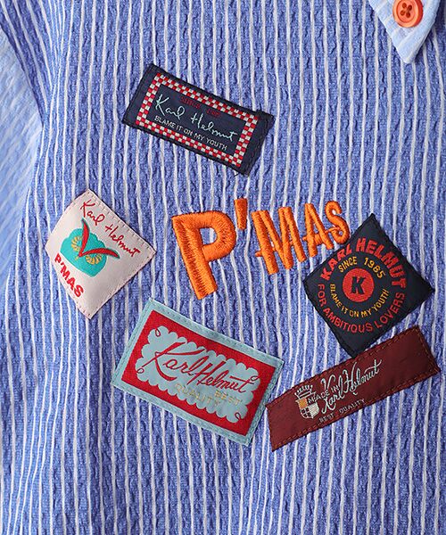 PINK HOUSE / ピンクハウス ポロシャツ | 【P'MAS×Karl Helmut】ロゴ刺繍ストライプポロシャツ | 詳細9