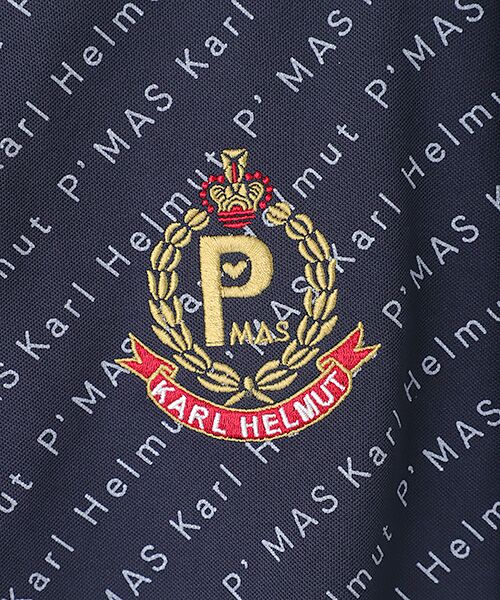 PINK HOUSE / ピンクハウス ポロシャツ | 【P'MAS×Karl Helmut】ロゴ総柄プリントポロシャツ | 詳細7
