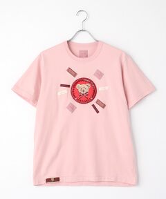 カールヘルム　ピンクハウス　半袖　ジャケット　サーモンピンク　ワッペン多数 カールヘルム ピンクハウス 半袖 ジャケット サーモンピンク