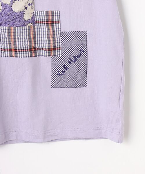 PINK HOUSE / ピンクハウス Tシャツ | マーブルローズプリントパッチワークTシャツ | 詳細6