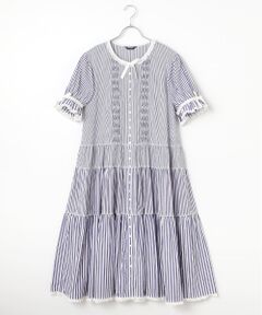 セール】 オリジナルチェックパッチワークワンピース (ロング セール】 オリジナルチェックパッチワークワンピース (ロング