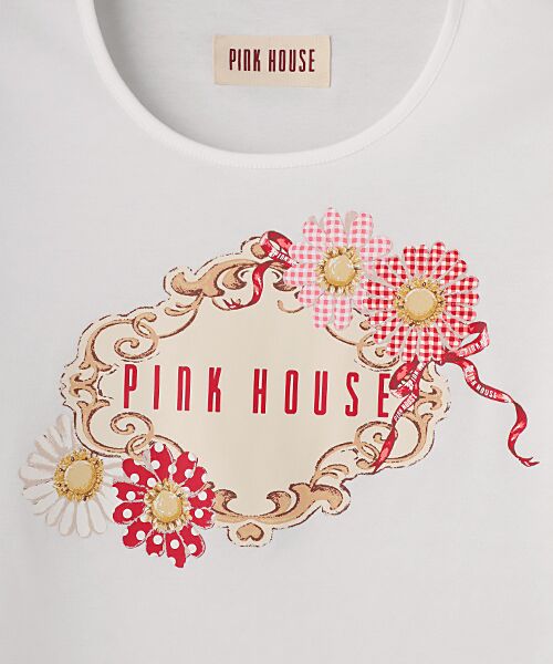 PINK HOUSE / ピンクハウス カットソー | ひな菊コサージュプリントカットソー | 詳細2