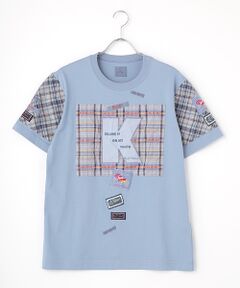 オリジナルチェックパッチワークＴシャツ