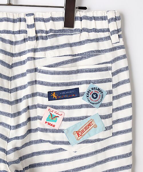 PINK HOUSE / ピンクハウス ショート・ハーフ・半端丈パンツ | 【P’MAS×Karl Helmut】先染めボーダードットダブルガーゼハーフパンツ | 詳細5