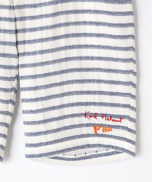 PINK HOUSE / ピンクハウス ショート・ハーフ・半端丈パンツ | 【P’MAS×Karl Helmut】先染めボーダードットダブルガーゼハーフパンツ | 詳細6