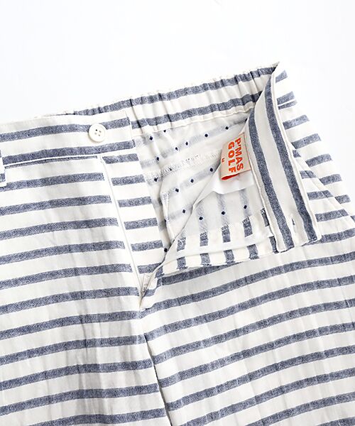 PINK HOUSE / ピンクハウス ショート・ハーフ・半端丈パンツ | 【P’MAS×Karl Helmut】先染めボーダードットダブルガーゼハーフパンツ | 詳細7