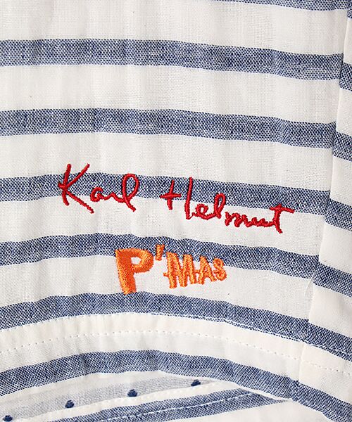 PINK HOUSE / ピンクハウス ショート・ハーフ・半端丈パンツ | 【P’MAS×Karl Helmut】先染めボーダードットダブルガーゼハーフパンツ | 詳細8