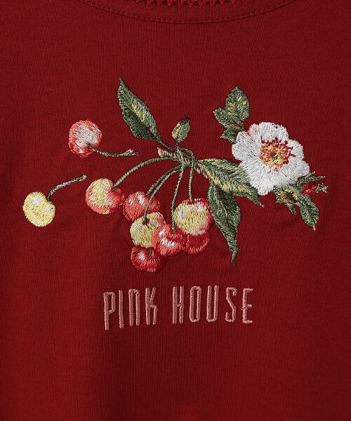 PINK HOUSE / ピンクハウス カットソー | 野ばらとチェリー刺繍カットソー | 詳細3