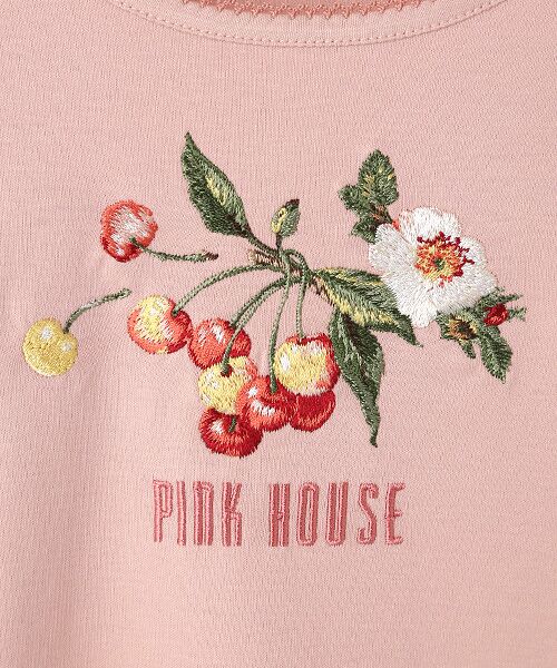 PINK HOUSE / ピンクハウス カットソー | 野ばらとチェリー刺繍カットソー | 詳細4