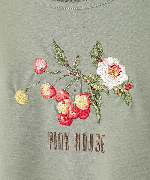 PINK HOUSE / ピンクハウス カットソー | 野ばらとチェリー刺繍カットソー | 詳細6