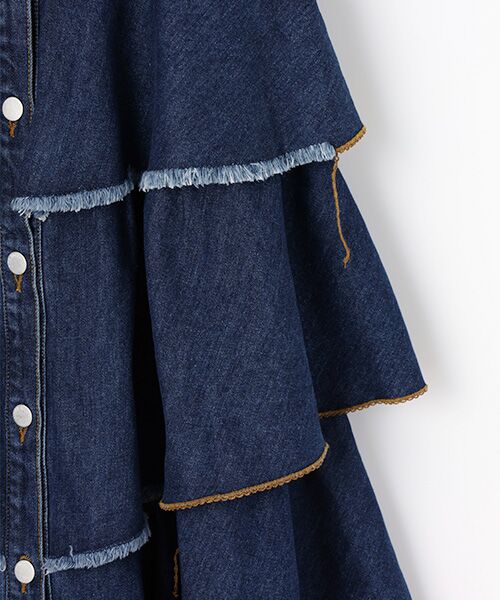 PINK HOUSE / ピンクハウス ロング・マキシ丈ワンピース | kotohayokozawa×PINK HOUSE DENIM JUMPER SKIRT | 詳細5