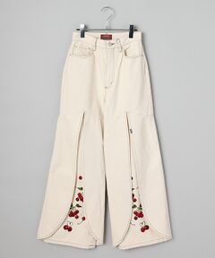 kotohayokozawa×PINK HOUSE CHERRY EMBROIDERY JEANES