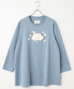 【最終値下げ】PINK HOUSE ブルー長袖Tシャツ フリーサイズ 最終値下げ】PINK HOUSE ブルー長袖Tシャツ フリーサイズ