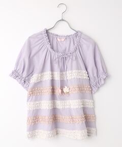 PINK HOUSE / ピンクハウス シャツ・ブラウス | 配色フリルローンブラウス