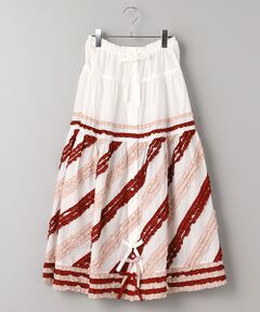 PINK HOUSE / ピンクハウス ロング・マキシ丈スカート | 配色フリルローンスカート