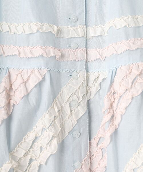 PINK HOUSE / ピンクハウス ロング・マキシ丈スカート | 配色フリルローンスカート | 詳細3