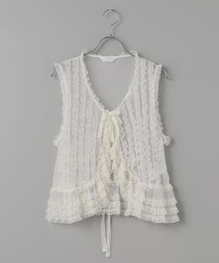 ●ドットチュールフリルベスト