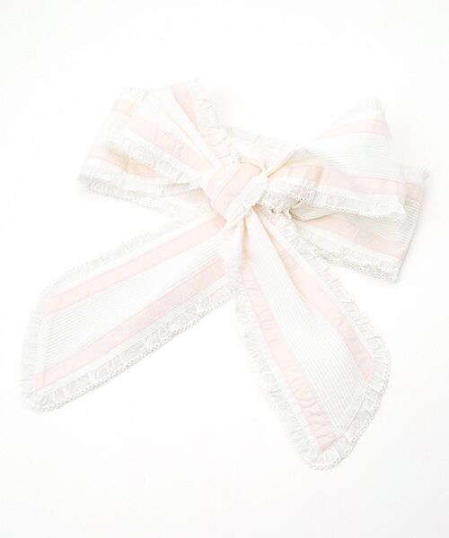 PINK HOUSE/ピンクハウス フリル使いローンサッシュベルト シロ F PINK HOUSE/ピンクハウス フリル使いローンサッシュベルト シロ F