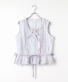 PINK HOUSE / ピンクハウス シャツ・ブラウス | フリル使いノースリーブブラウス