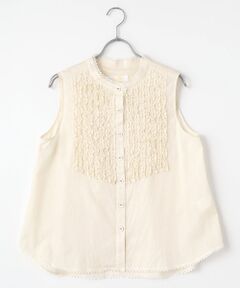 ピンクハウス】白系無地ノースリーブブラウスベスト