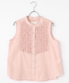 フリル使いノースリーブブラウス