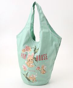 チューリップうさぎプリントバッグ