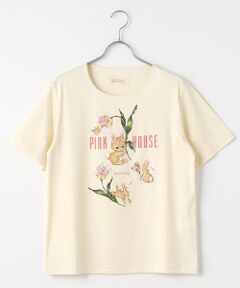 PINK HOUSE / ピンクハウス カットソー | チューリップうさぎプリントカットソー