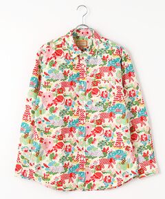 セール】 ○カラフルロゴ刺繍デニムシャツブラウス （シャツ