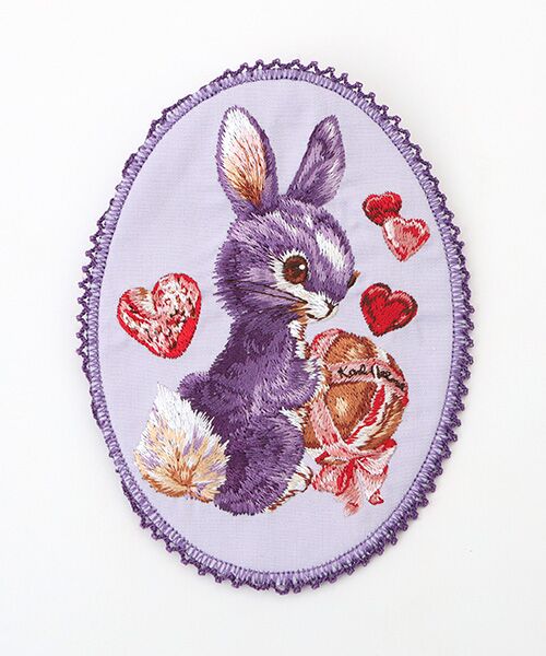 PINK HOUSE/ピンクハウス プティプリンス刺繍ワッペン パープル F PINK HOUSE/ピンクハウス プティプリンス刺繍ワッペン パープル F