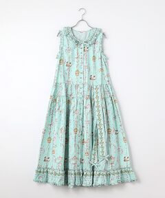 ピンクハウス　トップス　チュニック　ワンピース　緑グリーン系　花柄チェック 925a29749528311d7298d9eac8085f