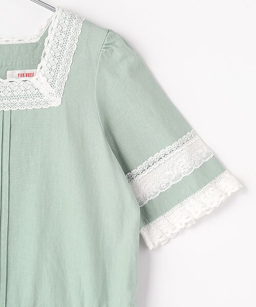 PINK HOUSE / ピンクハウス ロング・マキシ丈ワンピース | コットンリネンキャンバスワンピース | 詳細6