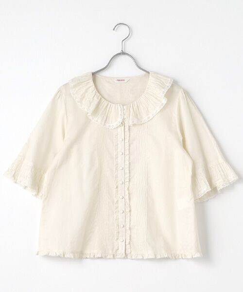 ★幻カラー 美品★BACCA ブラウス 長袖 ローズピンク ラッフル シャツ 118577088122_008.webp