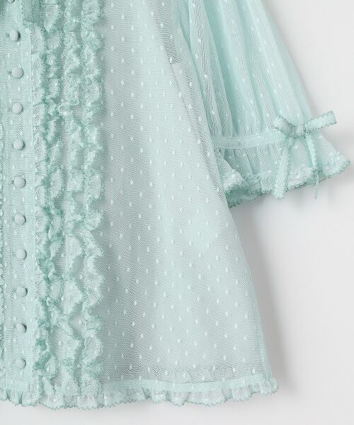 PINK HOUSE / ピンクハウス シャツ・ブラウス | ポルカドットチュールブラウス | 詳細4