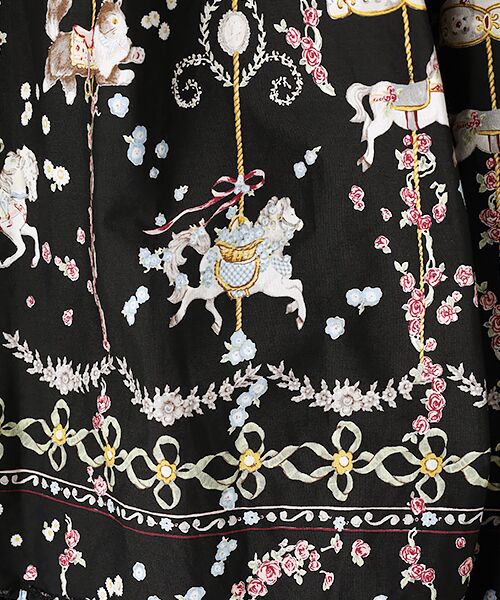 PINK HOUSE / ピンクハウス ロング・マキシ丈スカート | メリーゴーラウンドプリントスカート | 詳細1