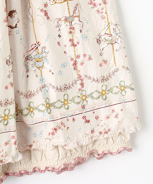 PINK HOUSE / ピンクハウス ロング・マキシ丈スカート | メリーゴーラウンドプリントスカート | 詳細4