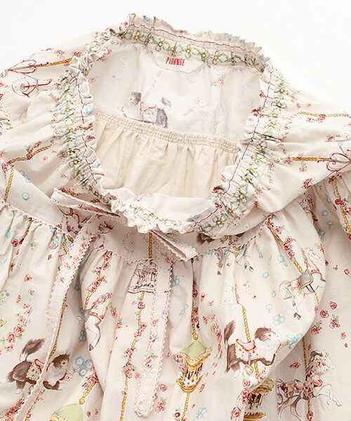 PINK HOUSE / ピンクハウス ロング・マキシ丈スカート | メリーゴーラウンドプリントスカート | 詳細5