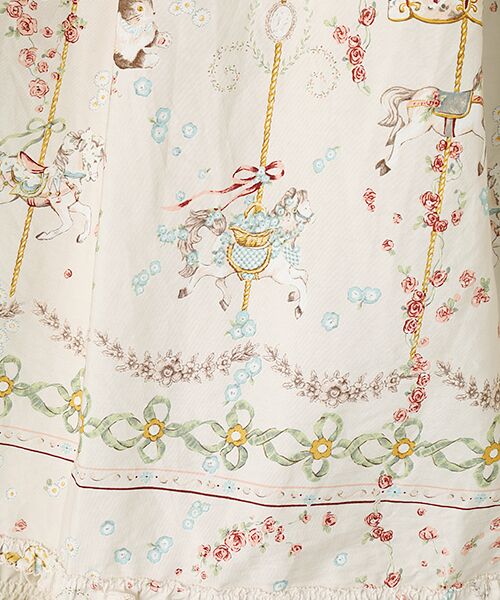 PINK HOUSE / ピンクハウス ロング・マキシ丈スカート | メリーゴーラウンドプリントスカート | 詳細7