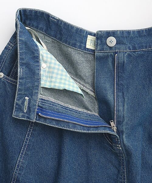 PINK HOUSE / ピンクハウス ロング・マキシ丈スカート | 【OUTLET】ギンガムチェック使いデニムスカート | 詳細9