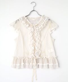 XXXXXX様、専用 HOUSE フリル付きホワイトベスト PINK HOUSE ベスト ジレ ポルカドットチュールベスト レディース