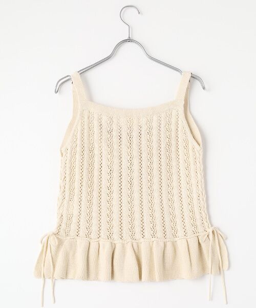 PINK HOUSE / ピンクハウス ベスト | フラワーモチーフ使いニットベスト | 詳細2