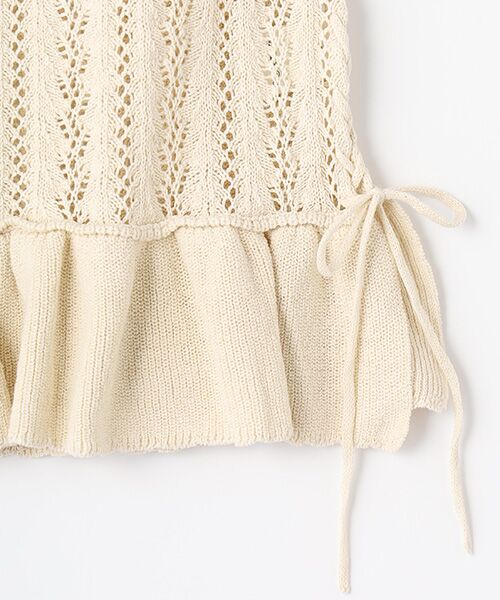 PINK HOUSE / ピンクハウス ベスト | フラワーモチーフ使いニットベスト | 詳細4